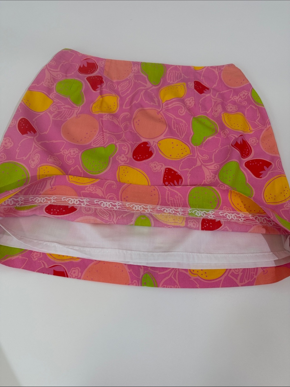 Vintage Lilly Pulitzer Skirt Size 6 Pink Colorful Fruit Print - Picture 6 of 8